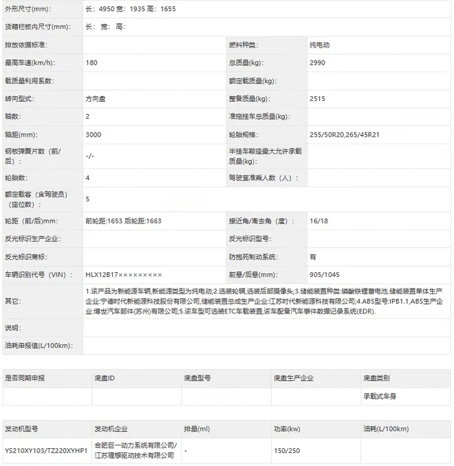 大五座纯电SUV理想i6申报 价位比L6略贵2