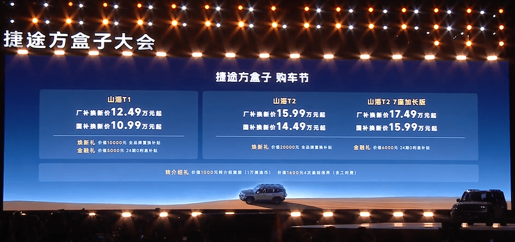 三电机四驱版17.99万元 2025款山海T1正式上市4