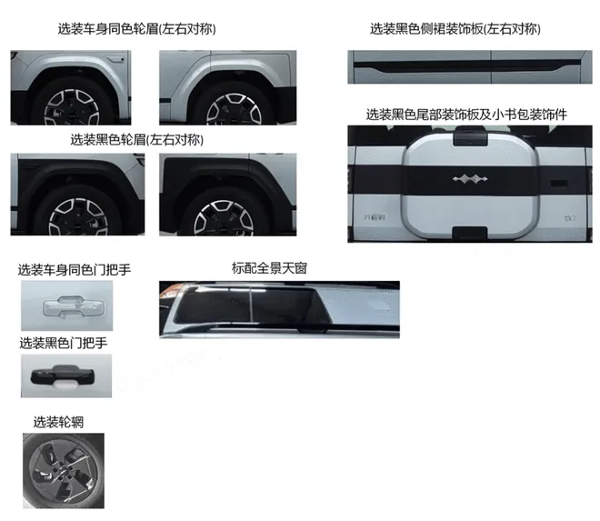 承载式车身/预计四季度上市 方程豹钛7公示4