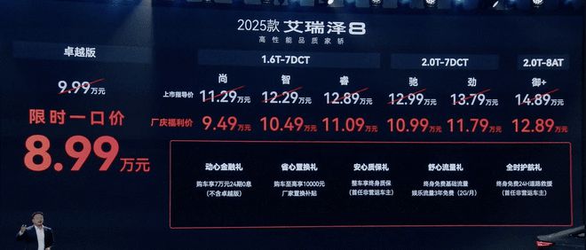 艾瑞泽8 PRO 10.39万起 动力拉满豪华平权3