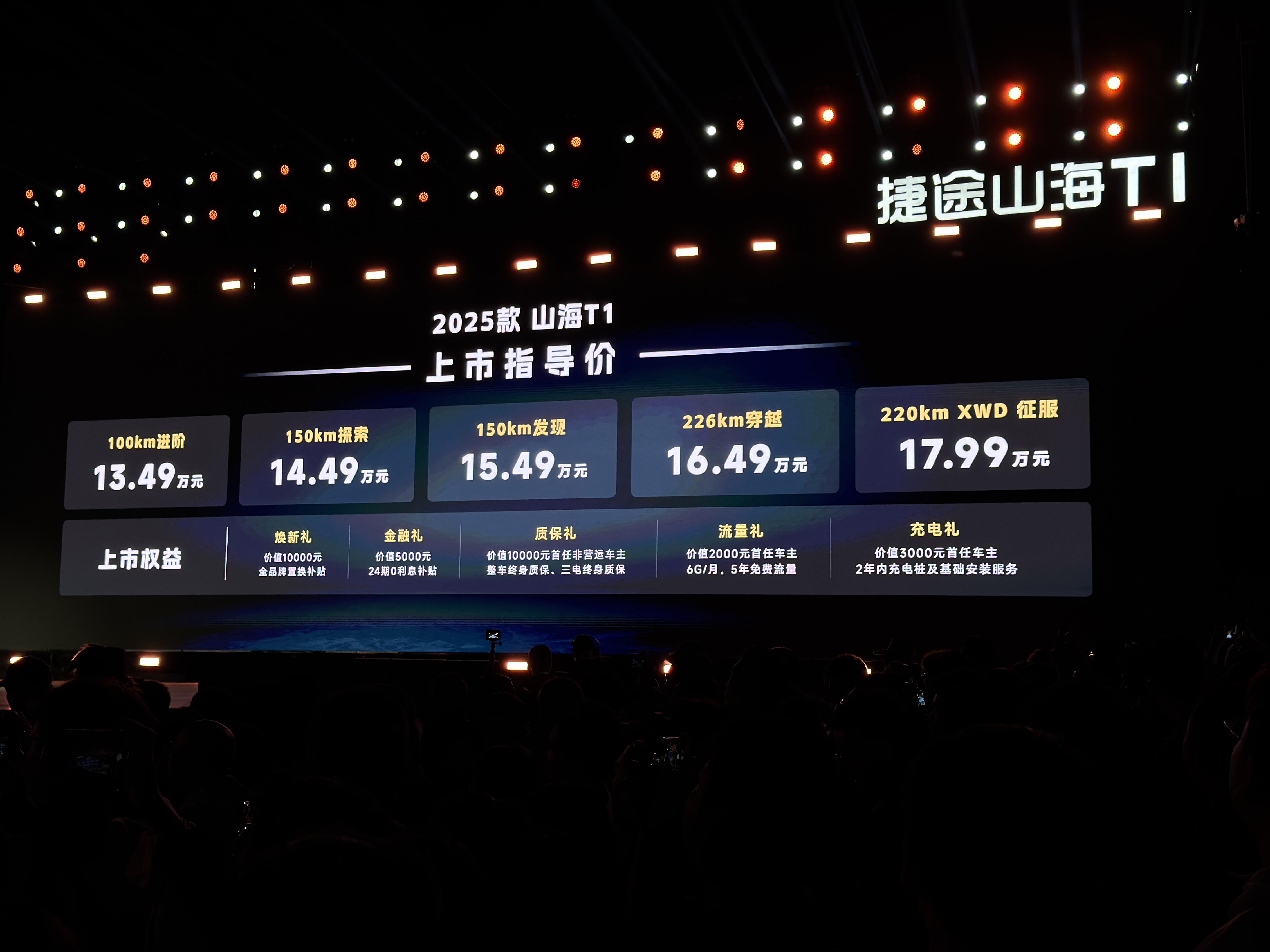 三电机四驱版17.99万元 2025款山海T1正式上市2