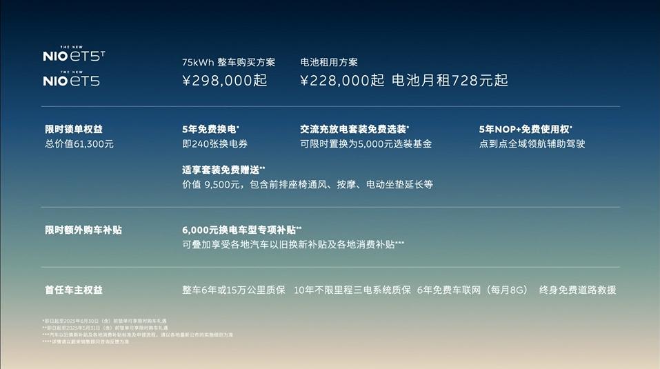 超500项升级仅需0元 蔚来新ET5/新ET5T正式上市4