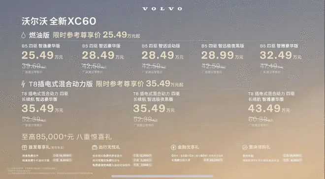 多维焕新拉满品价比，沃尔沃全新XC60售价25.49万起3