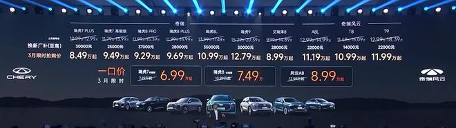限时一口价 无套路直减 奇瑞发布全线限时购车优惠3