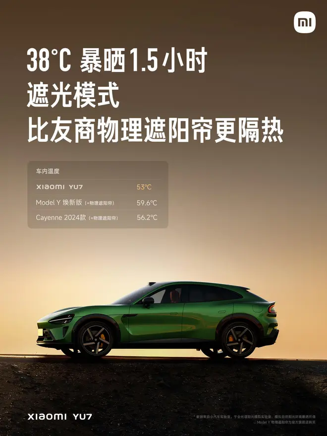 售价25.35-32.99万元 小米YU7正式上市24