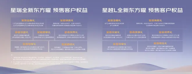9.97万元起 吉利星瑞/星越L全新东方曜预售价公布2
