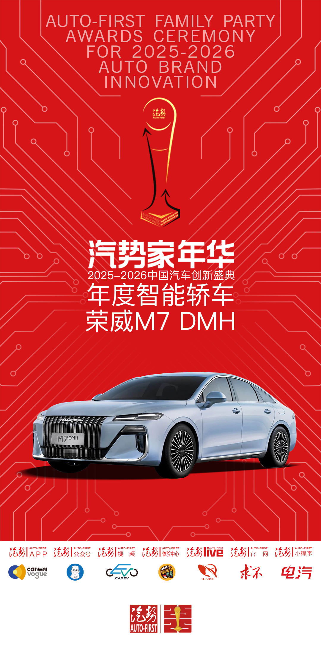 汽势家年华年度智能轿车——荣威M7 DMH-独家资讯